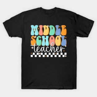 School Teacher Retro Groovy  First Day Of School T-Shirt